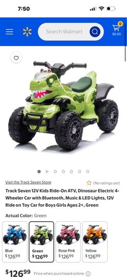 Track Seven 12V Kids Ride-On ATV Dinosaur