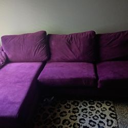 Beautiful Lavender Suede Couch