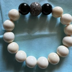 Pulsera De Mammoth Tosk  Ónix Diamantes Bits 