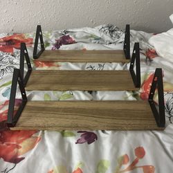 3 Wood Shelves 