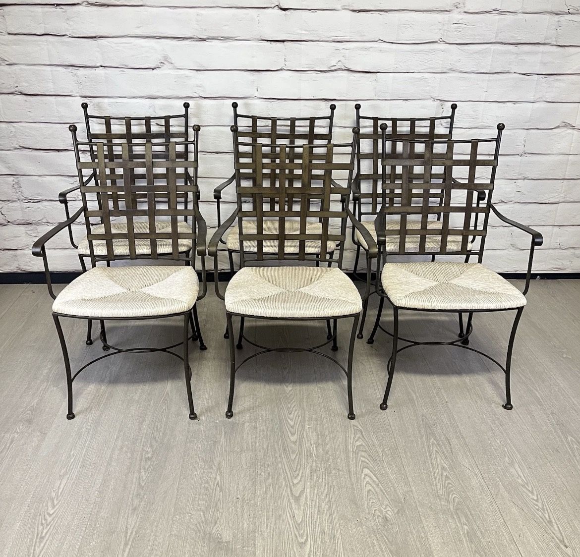 Charleston Forge High End Wrought Iron Chairs 6pc