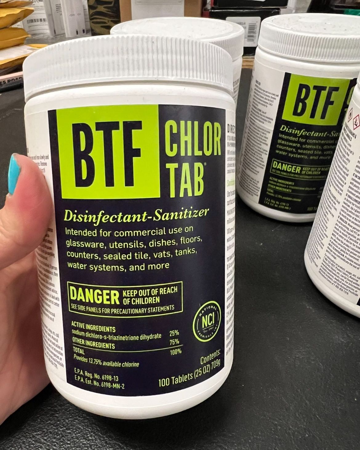 BTF Chlor Tab Disinfectant Sanitizer 3 Jars By 100 Tablets