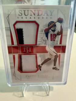 Calvin Ridley 2019 Sunday Treasures 21/25 2 Color Patch Investment Card 🔥 STR-8
