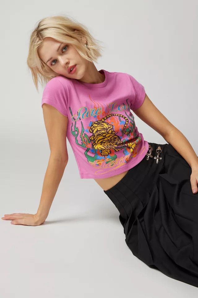 Urban Outfitters Pure Love Tiger Baby Tee