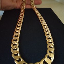 Gold Deep Plated Thick Heavy Necklace Chain