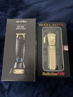 BabylissPro gold clippers Andis trimmers FREE gold combset NO TRADES   SERIOUS INQUIRIES ONLY