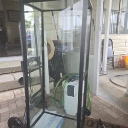 Fifty five gallon fish tank with canister filter