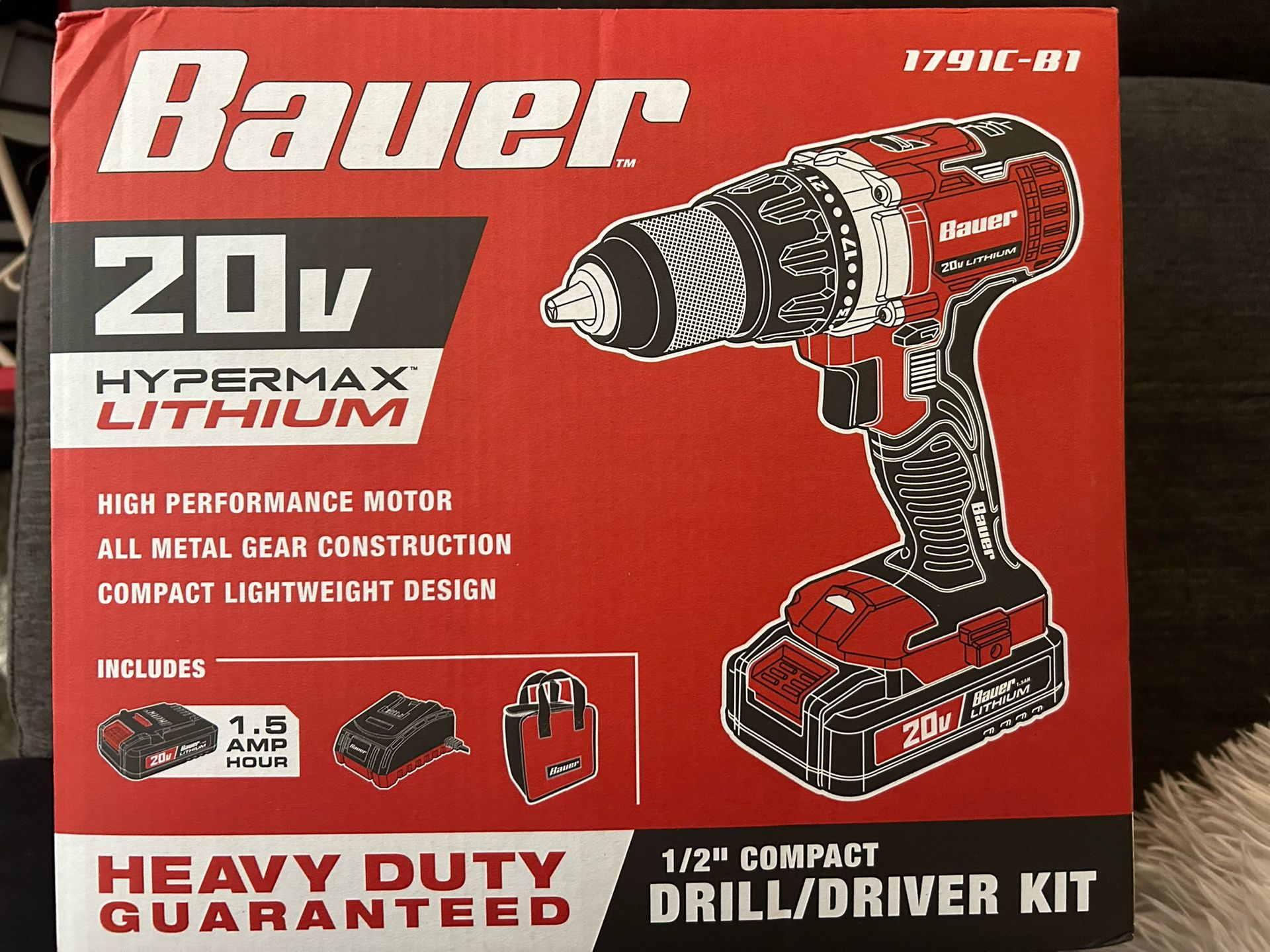 Bauer 20v Drill Driver Kit Cordless