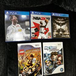 sony playstation & nintendo wil Games 