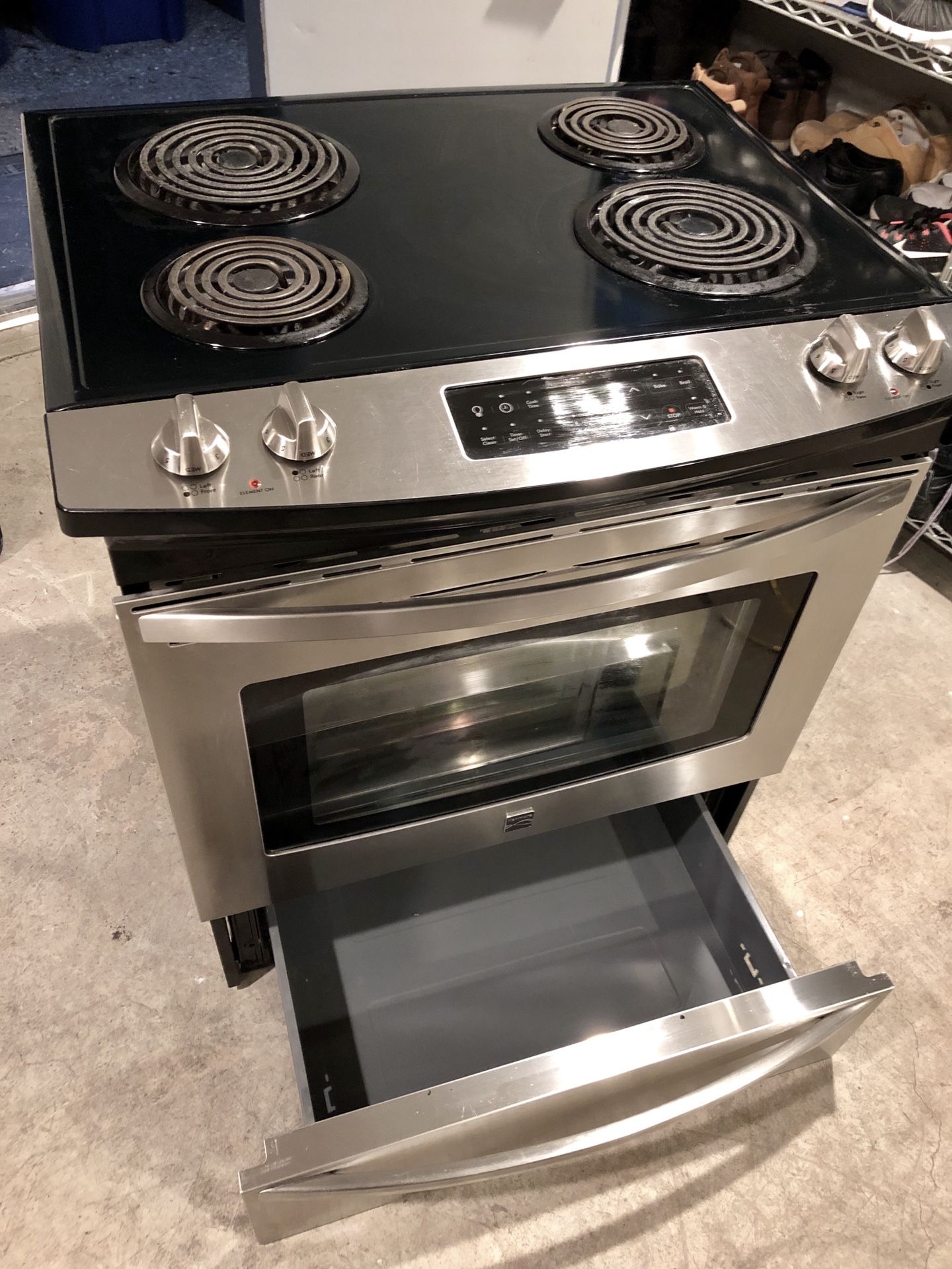 Modern & Rare Kenmore Slide in Electric Range w/ Coil Elements! for