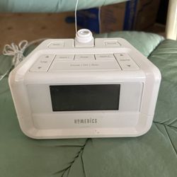 Home-medics Alarm Clock Radio/Shines Lighted Time On Ceiling/With Sleep Sounds