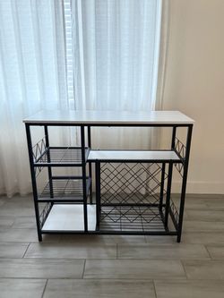 Kitchen Baker's Rack with Wine Storage