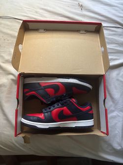 Nike Dunk Low Red and Navy Sneakers