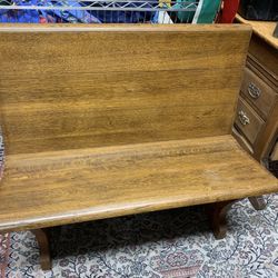 Vintage Wooden Church Pew 