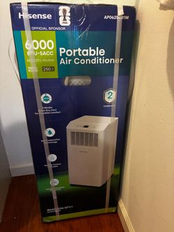 Hisense 6000 BTU (DOE) 115 Vented Small Room Portable Air Conditioner Remote!!!