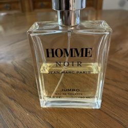 Homme Noir - Jean Marc Paris - Jumbo - Eau De Toilette / 6 Oz. - 170 ML (Just Over 1/2 Remaining)