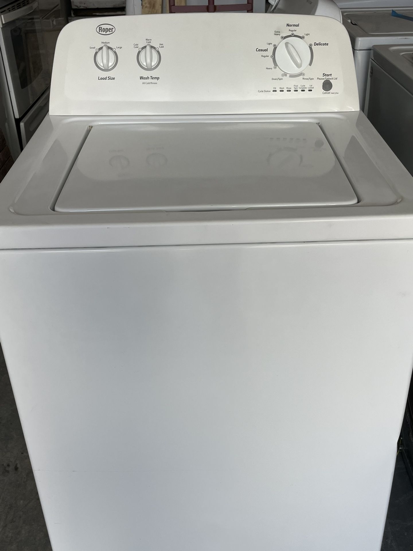 WHIRLPOOL ROPER WASHER 90 DAY WARRANTY