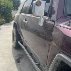 Angled sliders with kickout for Toyota FJ Cruiser