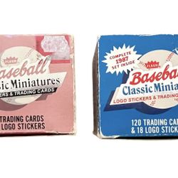 1986 & 1987 Fleer Baseball Classic Miniatures Complete Sets
