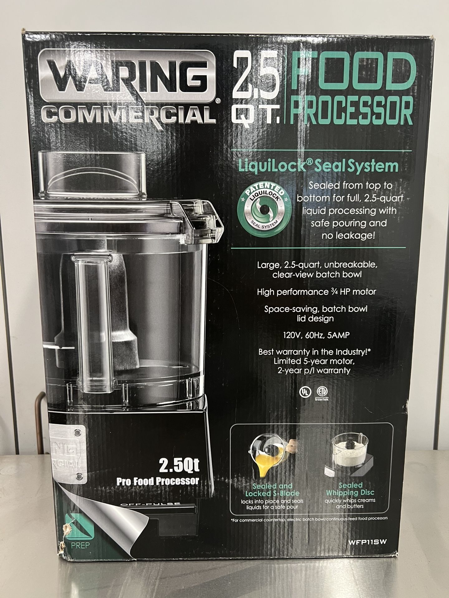Waring Commercial Food Processor,2.5 Qt WFP11S