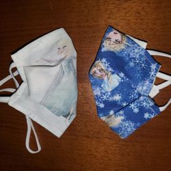 Reversible Homemade Non-medical Elsa Face Mask