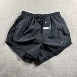 Nike Tempo Women's Small Black Brief-Lined Running Shorts Hiking Gym NWT #3A
