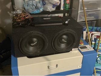 Dual 12” Timpano Subwoofers with DS18 Amp and Box