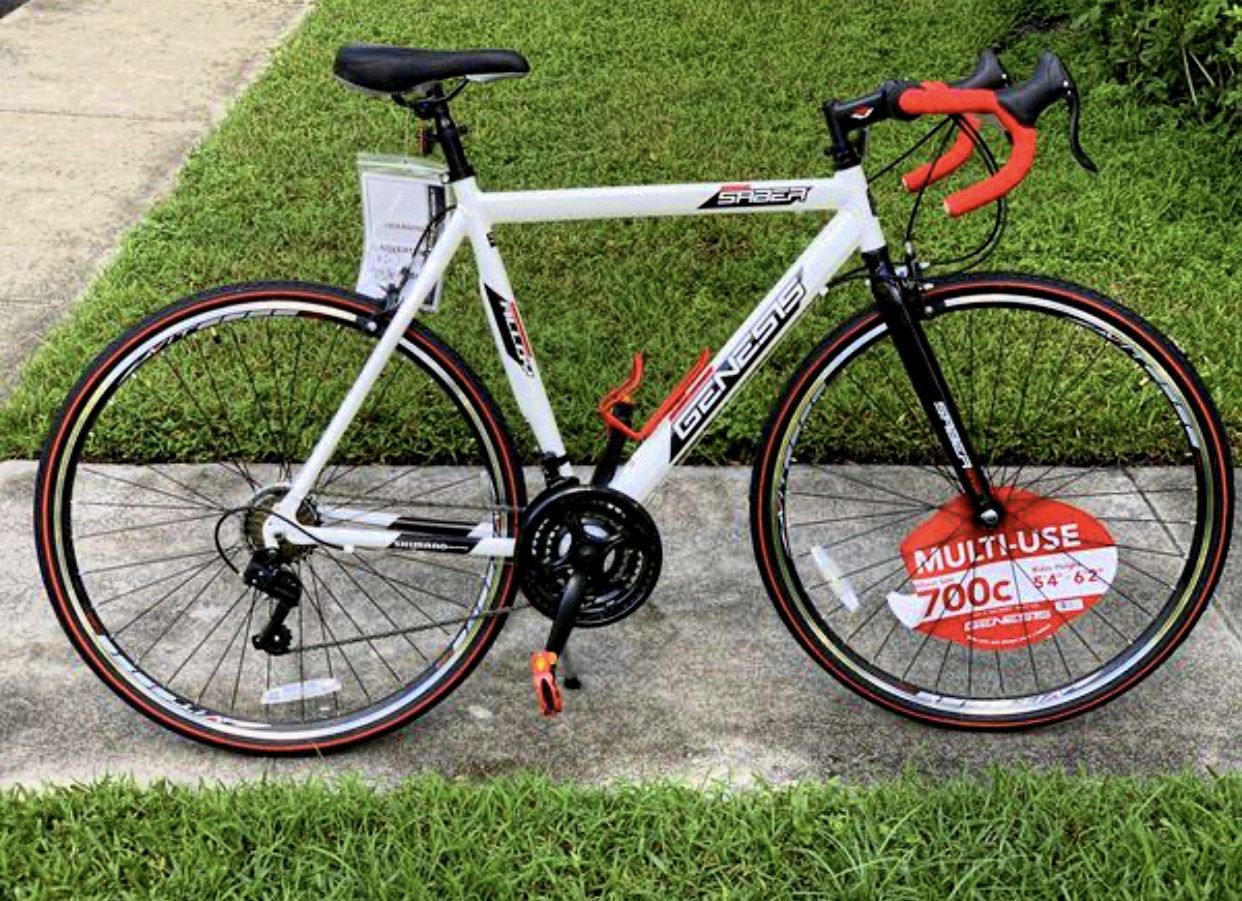 Genesis 700c Saber Men’s Road Bike, Large, White