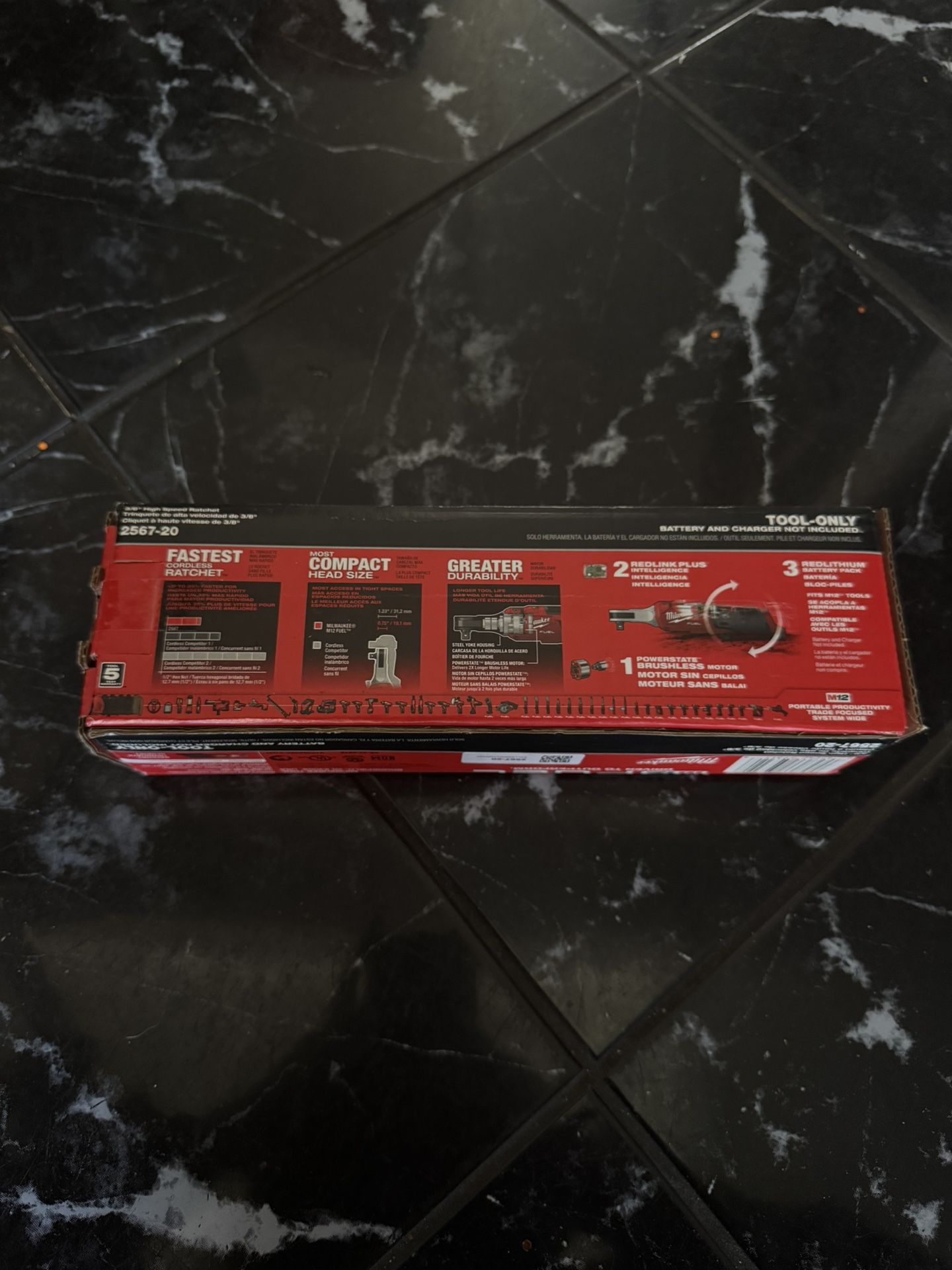 Milkwaukee 3/8" High Speed Ratchet Tinquete de alta velocidad de 3/8° Cliquet à haute vitesse de 3/8"