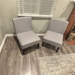 Gray accent chairs set