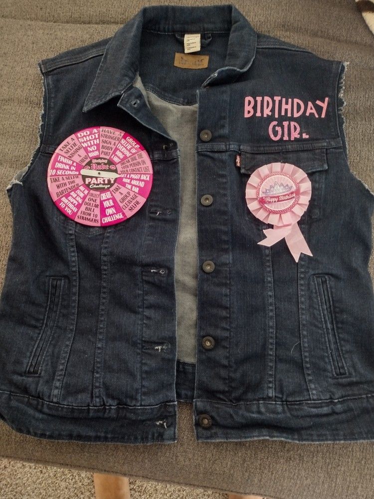 Birthday Girl Levi Vest O/S