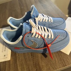 Size 9.5- Air Force 1 Low “Off White MCA University Blue”