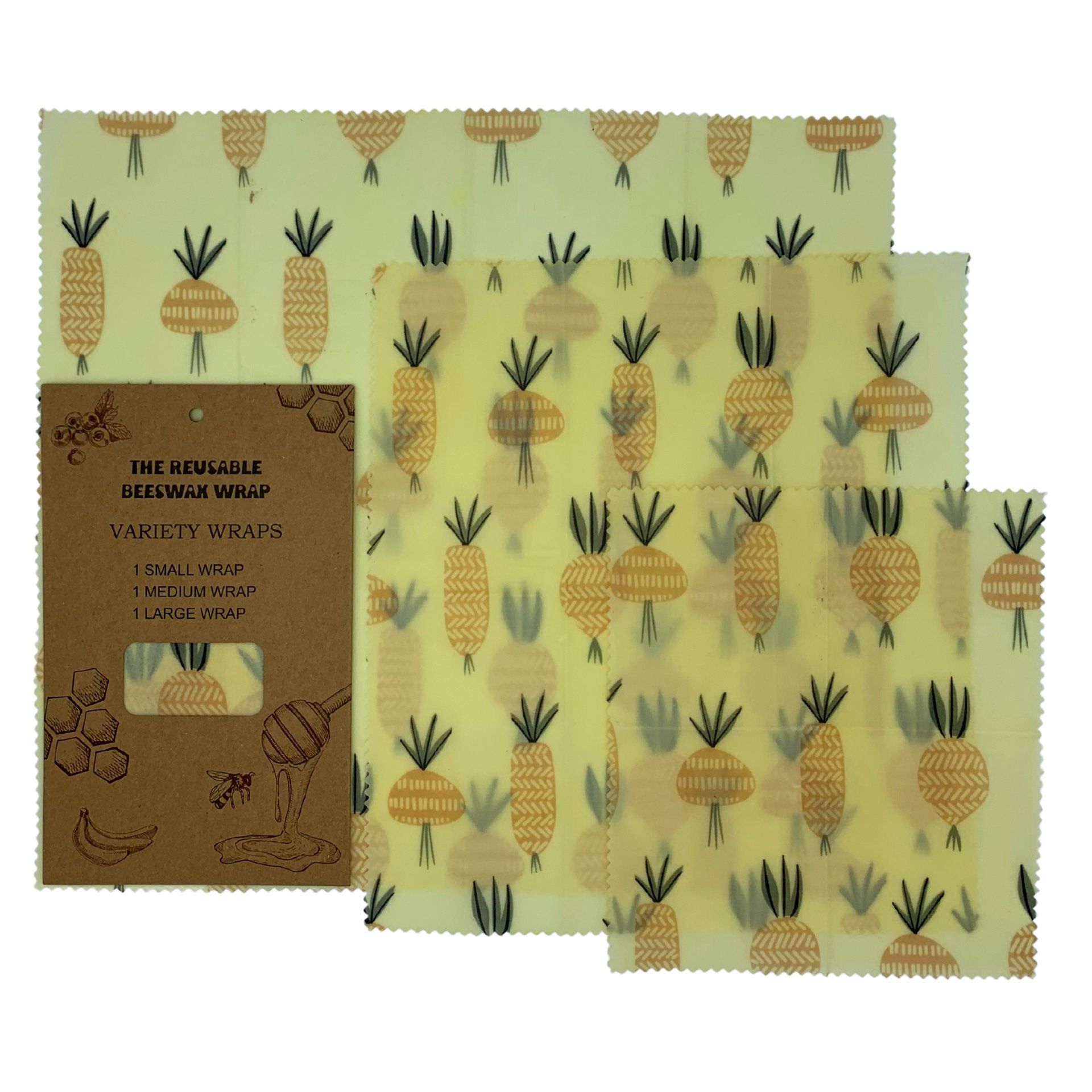Eco-Friendly Reusable Beeswax Food Storage Wraps