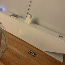 White Agarita TV Stand and Entertainment Center