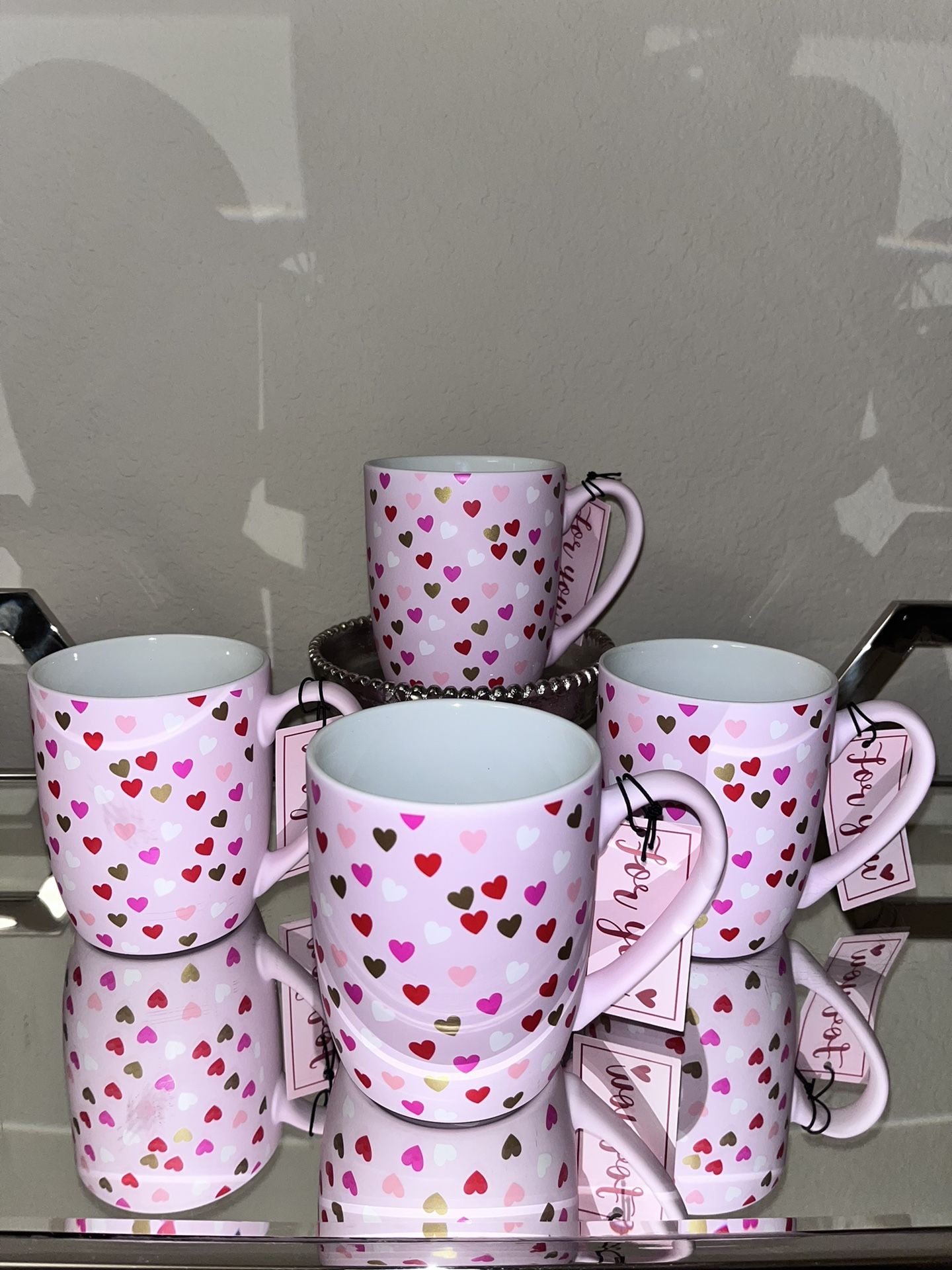 4 NWT SHEFFIELD HOME VELVETY VALENTINES VELVETY PINK...