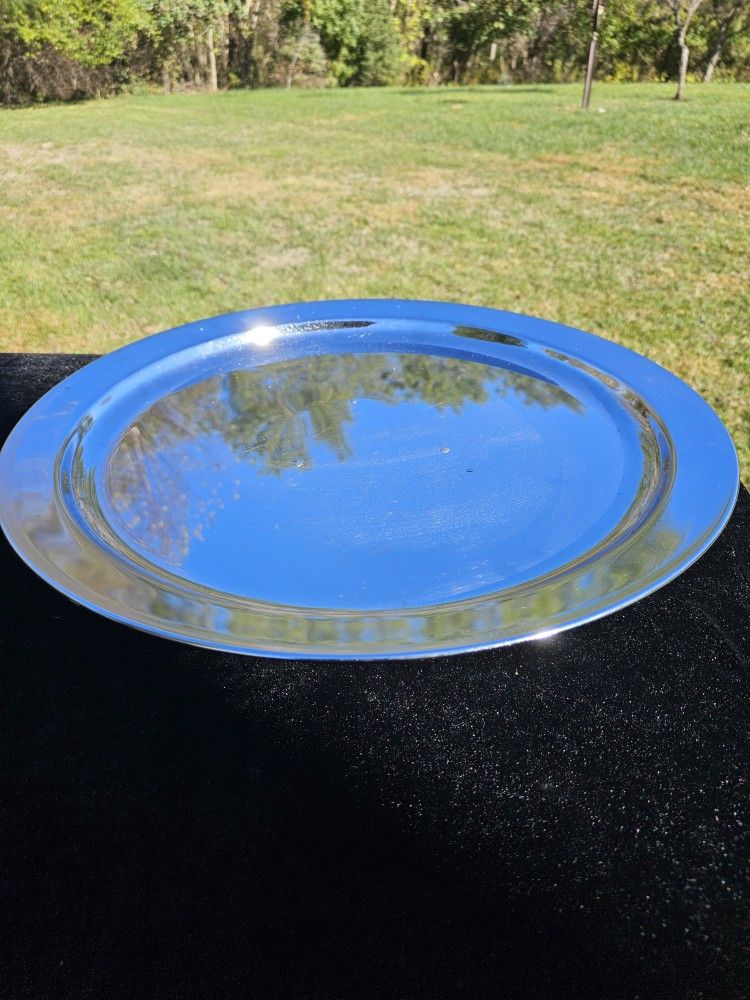 $20.00 - Rotating Lazy Susan On Pedestal Base/Mirrored Finish!  Vtg Kromex Brand/Multifunctional Uses/Like New Condition!