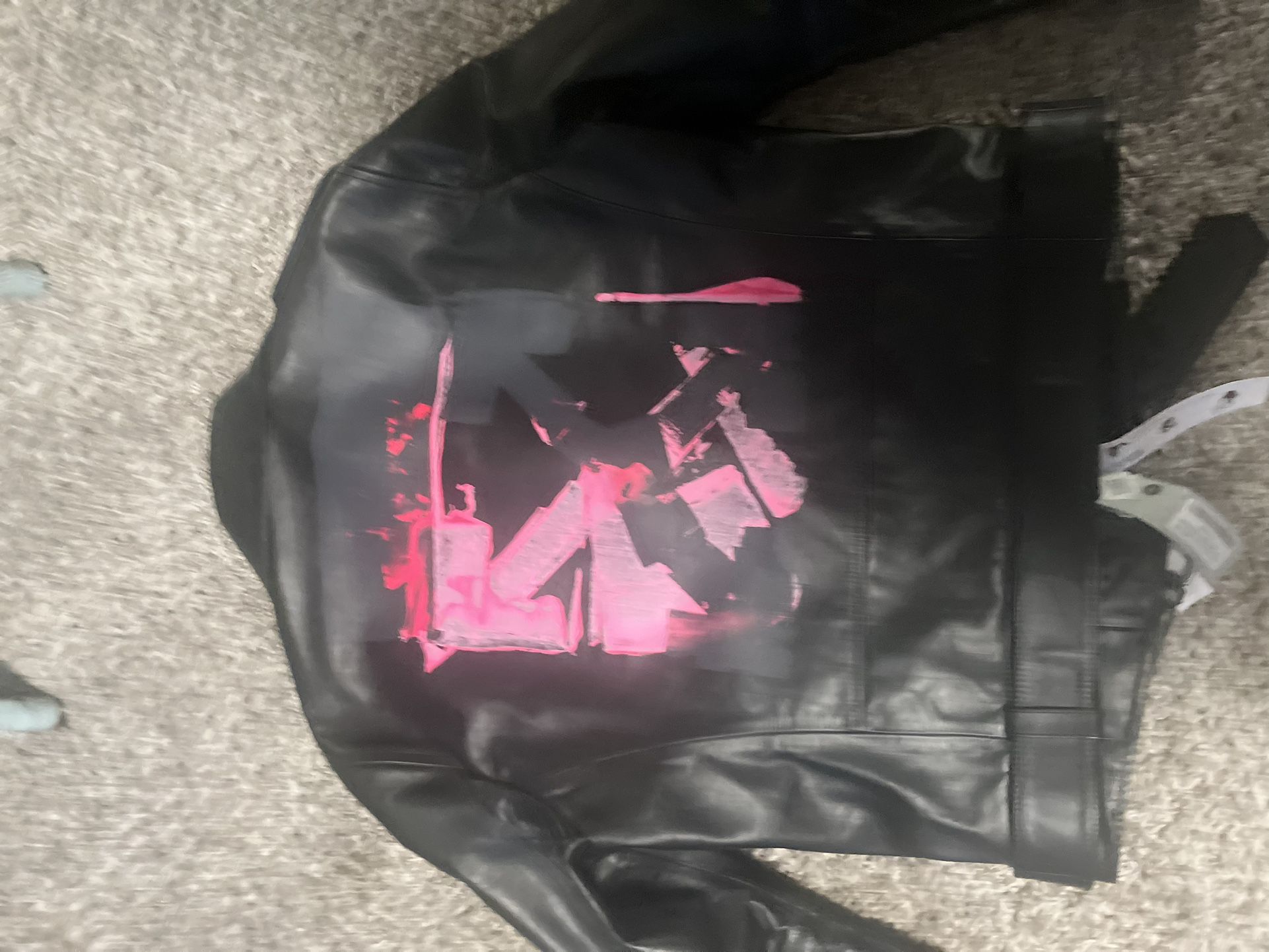 Offwhite Leather Jacket, Size Extra