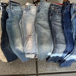 Size 12 Girl Jeans 15 Or More Pairs 