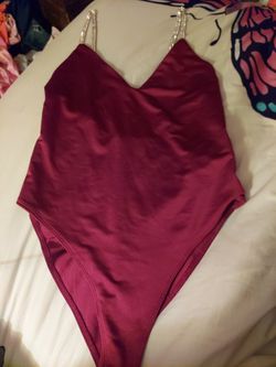 Burgundy Ladys Bodysuit