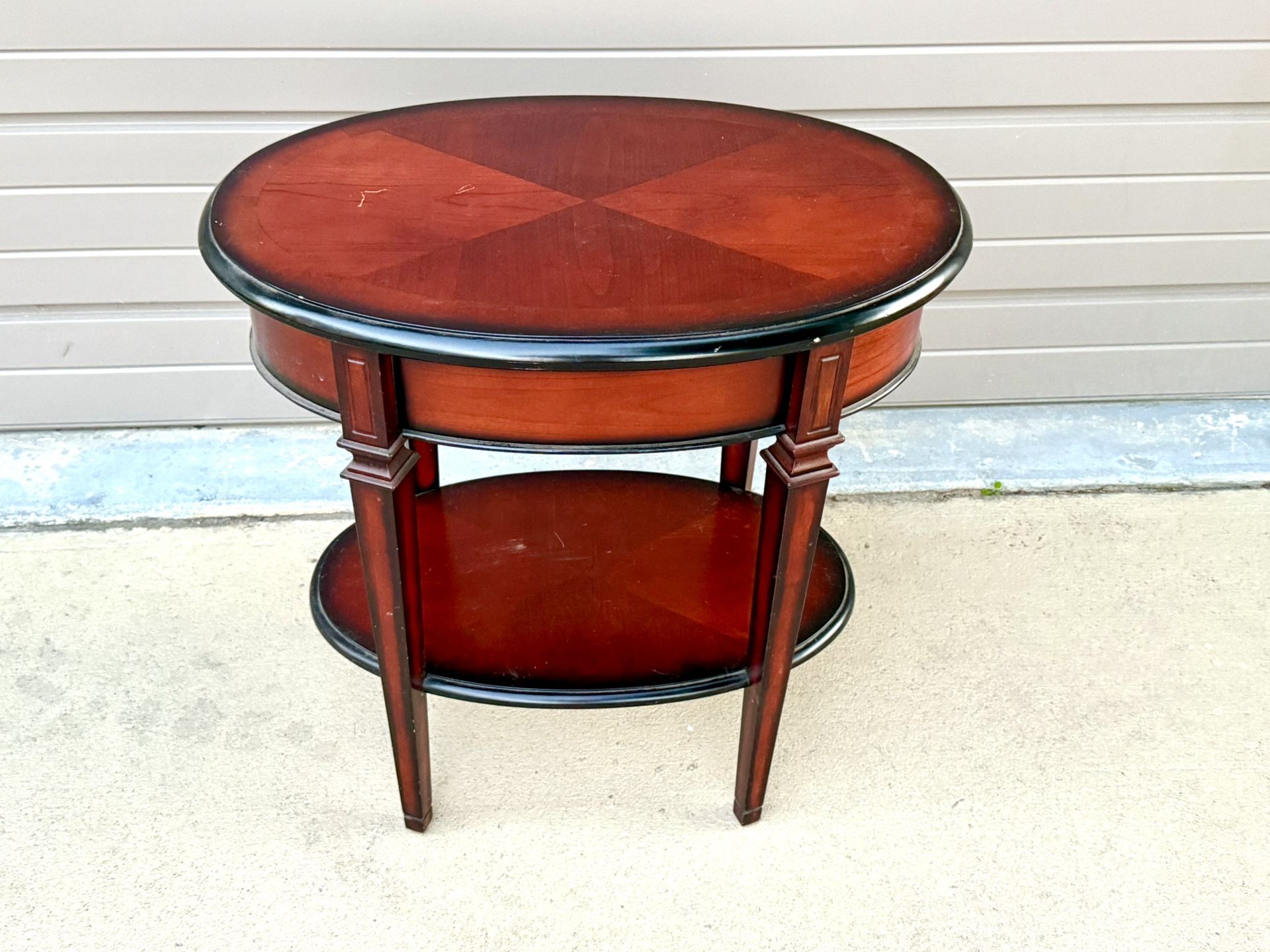 Beautiful Bombay Cherry Colored Solid Wood Side Accent Entry Table