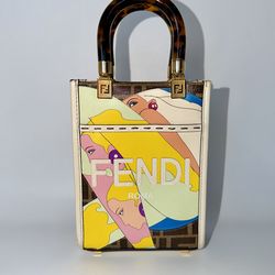 AUTHENTIC FENDI Sunshine Leather Tote