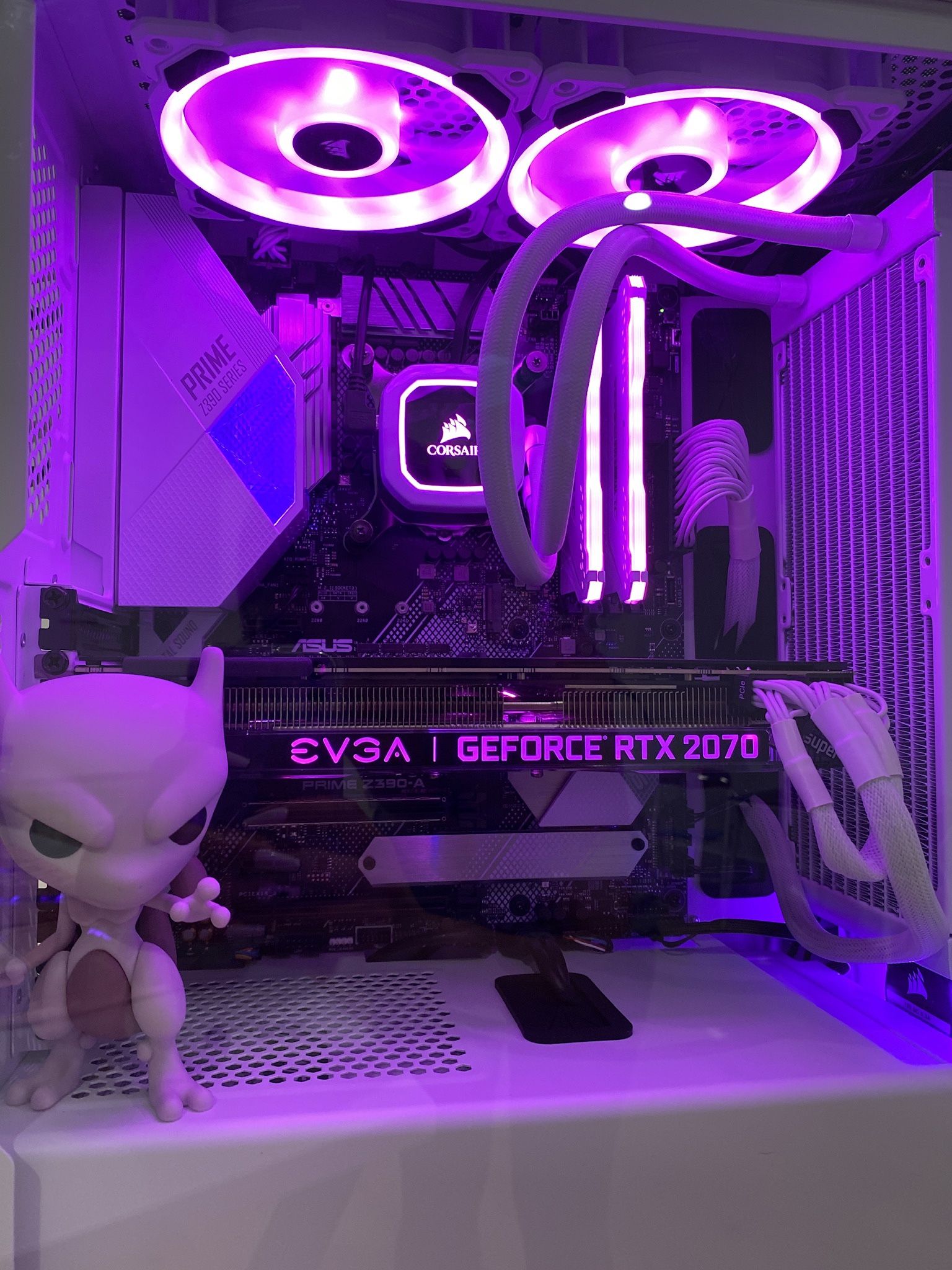 Custom Gaming PC – RTX 2070 – i5-9600K – 32GB RAM – RGB White Build for ...