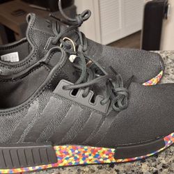 Adidas Rainbow NMD_R1 Mosaic Boost Black Sneaker Shoes GZ4613 Men's Size 8
