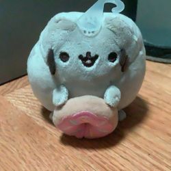 Small Pusheen Holding Doughnut 