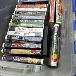 VHS box of assorted movies