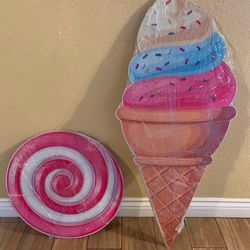 Ice cream Candy Wood Prop