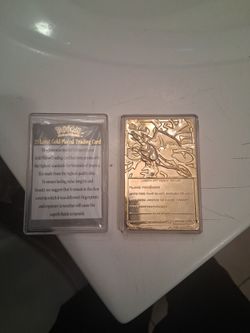 #06 23 karat Gold plated Charizard trading card