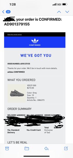 Adidas Yeezy 500 Granite Size 10