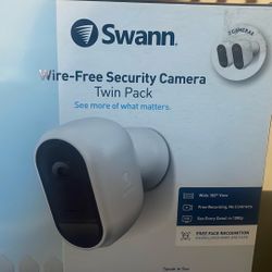 Swann wire free, security camera twin pack