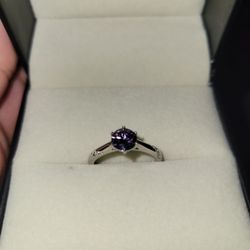Sterling Silver Moissanite 1ct Ring